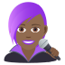 👩🏾‍🎤 woman singer: medium-dark skin tone display on JoyPixels